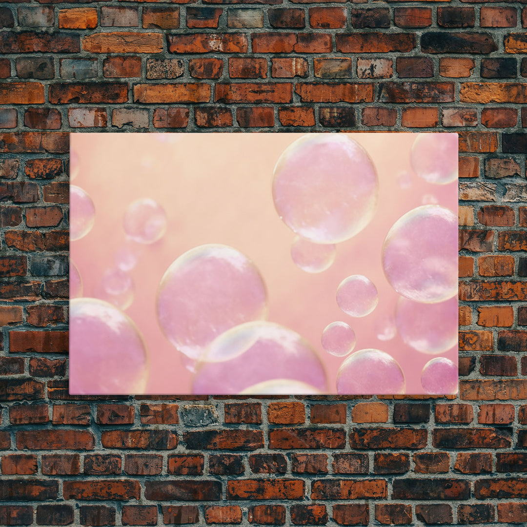 Retro Pink Bathroom Wall Decor, Pink Bubbles Abstract Wall Art Print, Bubbles Print, Pink Nursery Wall Art, Bubbles Art, Vintage Style Decor