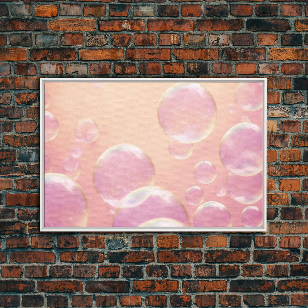 Retro Pink Bathroom Wall Decor, Pink Bubbles Abstract Wall Art Print, Bubbles Print, Pink Nursery Wall Art, Bubbles Art, Vintage Style Decor