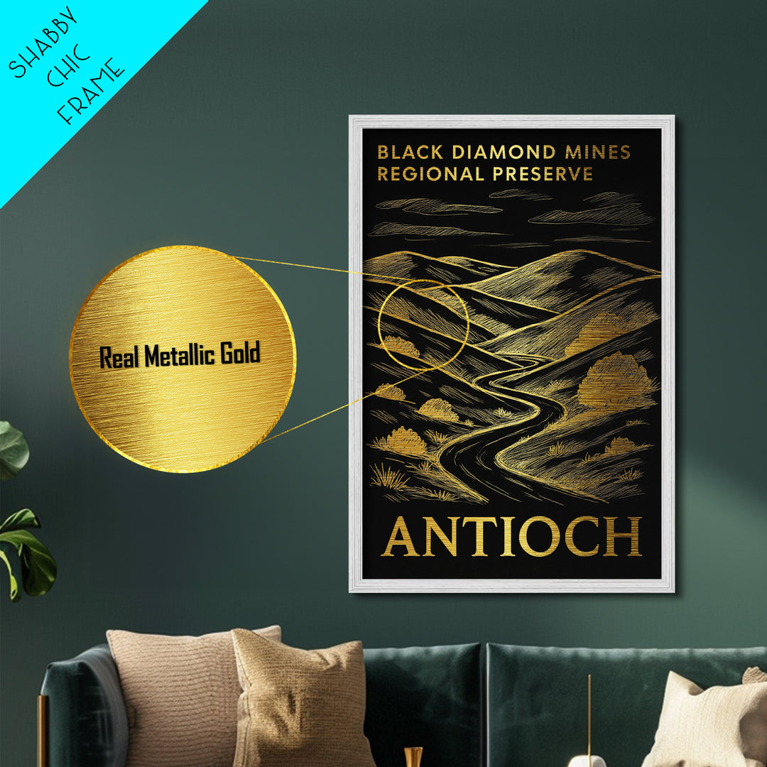 Antioch California art, Metallic Gold Print, Modern House Art, Metal Art, Wood Framed Art, Graduation Travel Gift, Travel Gift