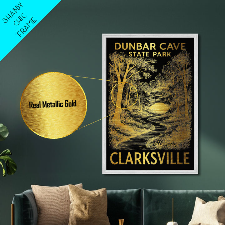 Clarksville Tennessee art, Metallic Gold Art, Modern House Art, Metal Art, Wood Framed Art, Graduation Travel Gift, Travel Gift