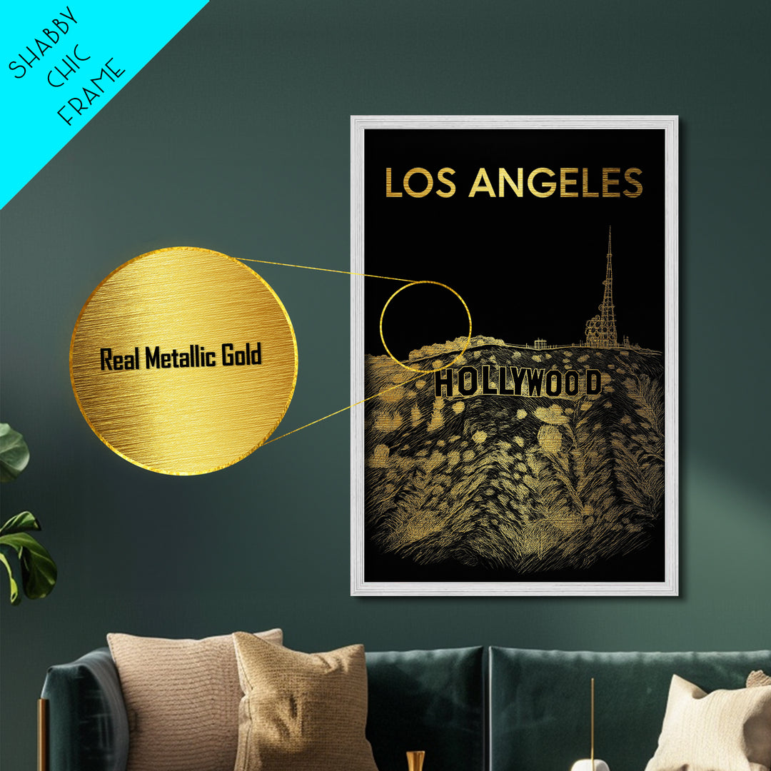 Louisville Kentucky travel, Metallic Gold Print, Modern House Art, Metal Art, Wood Framed Art, Wanderlust Gift