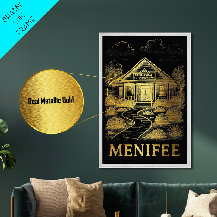 Menifee California art, Metallic Gold Art, Travel Art Prints, Metal Art, Wood Framed Art, Adventure Lover Gift