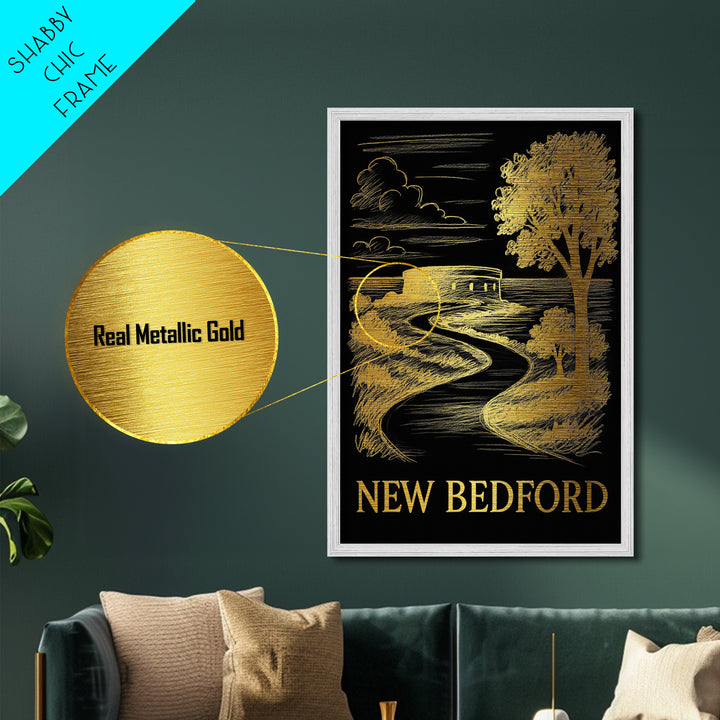 New Braunfels Texas travel, Metallic Gold Print, College Dorm Décor, Metal Art, Wood Framed Art, Graduation Travel Gift, Traveler Gift