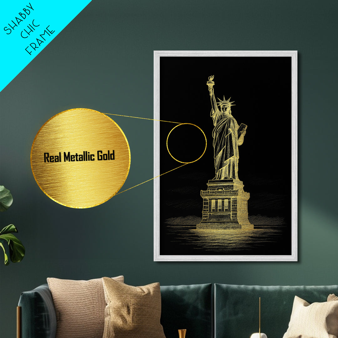New York New York art, Metallic Gold Art, Best Friend Gifts, Metal Art, Wood Framed Art, Birthday Travel Gift, Destination Gift
