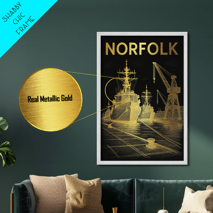 North Charleston South Carolina travel, Metallic Gold Print, College Dorm Décor, Metal Art, Wood Framed Art, Graduation Travel Gift