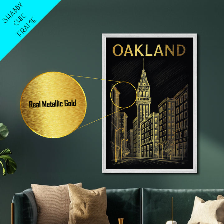 Odessa Texas travel, Metallic Gold Print, Modern Skyline Wall Print, Metal Art, Wood Framed Art, Adventure Lover Gift, Travel Gift