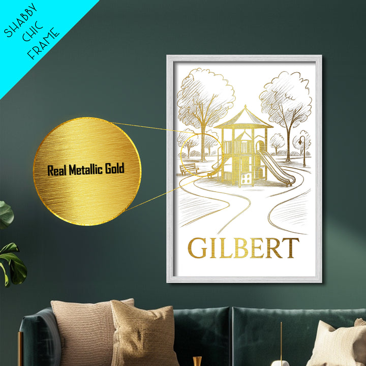 Gilbert Arizona art, Metallic Gold Art, Best Friend Gifts, Metal Art, Wood Framed Art, Birthday Travel Gift
