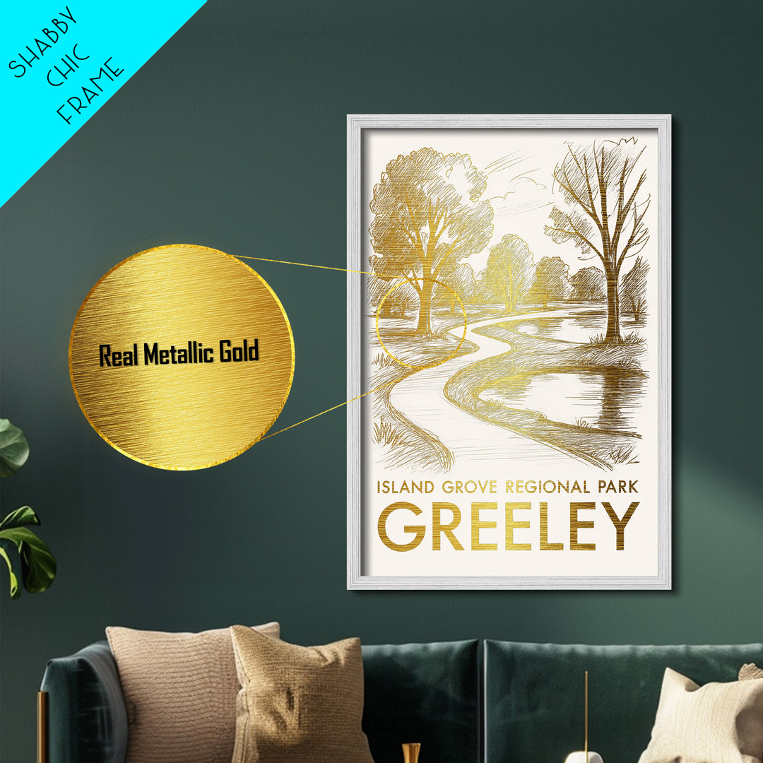 Greeley Colorado art, Metallic Gold Art, Travel Art Prints, Metal Art, Wood Framed Art, Adventure Lover Gift
