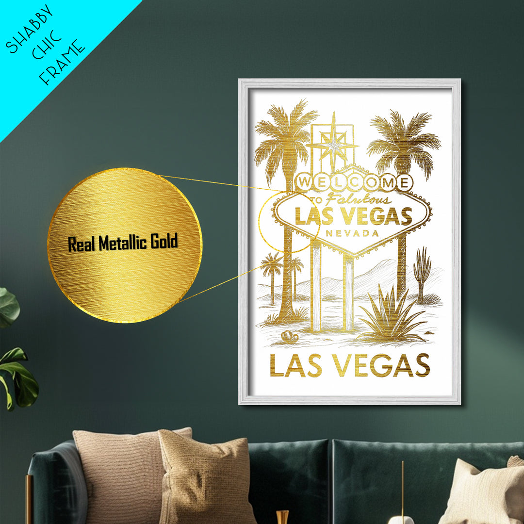 Las Vegas Nevada travel, Metallic Gold Print, Modern Skyline Wall Print, Metal Art, Wood Framed Art, Adventure Lover Gift, Travel Gift