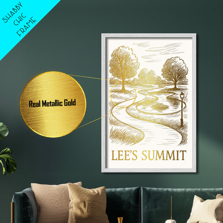 Lee’s Summit Missouri art, Metallic Gold Art, Travel Art Prints, Metal Art, Wood Framed Art, Adventure Lover Gift, Traveler Gift