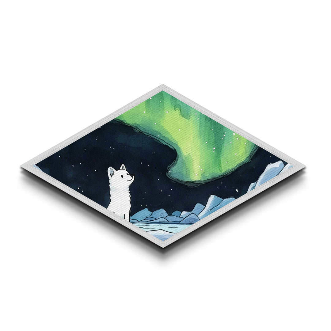 Wolves On The Beach, Framed Canvas Art Print, Coastal Decor