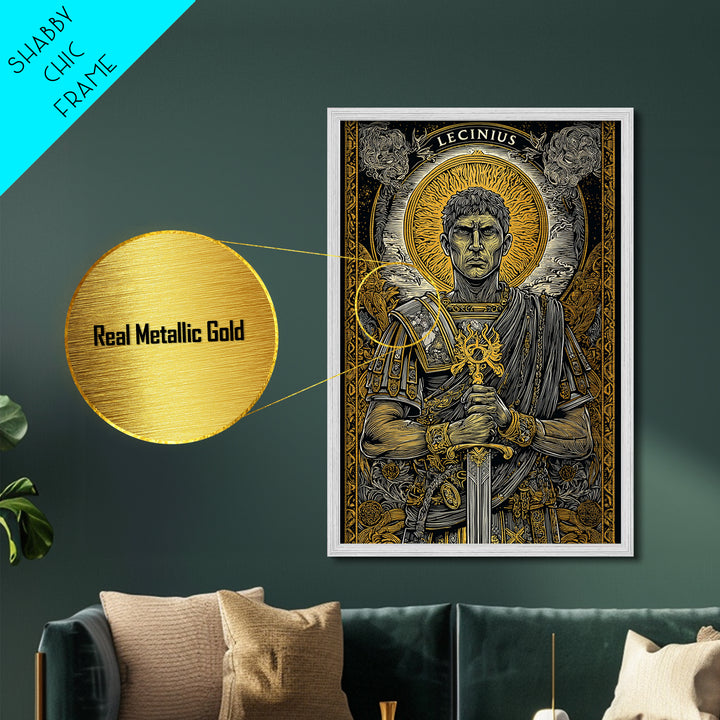 Hestia With Eternal Flame, Goddess Of Hearth, Greek Mythology Metallic Gold Art, Fire Goddess Wall Print, Real Wood Frame