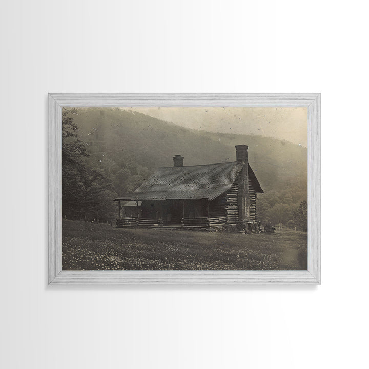 Cabin Wall Art Framed Canvas Print Or Metal Art Print, Pine Forest, Tin Type Photography Style Wall Art, Rustic Farmhouse / Western Decor