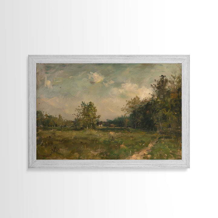 Slightly Scorched Vintage Landscape Painting Print | Framed Wall Art Or Metal Print | Home Decor | 40x60 Art | Huge Art | Living Room Decor