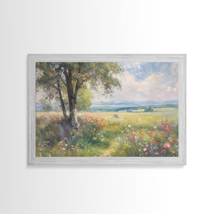 NuevArt Vintage Wildflowers Painting Framed Canvas Print | Moody Decor | Cottagecore Wall Art | Cottage Core | Farmhouse Decor