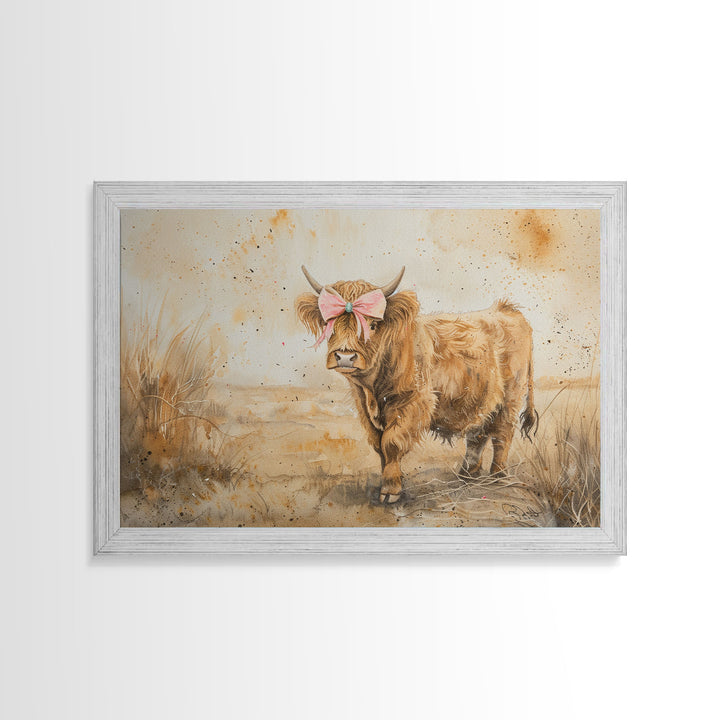 Cow Wall Art, Cow Print, Cow Wallhanging, Farmhouse Decor, Country Western Decor, Cow Lover Gift, Cottage Core Framed Art, Cute Cow