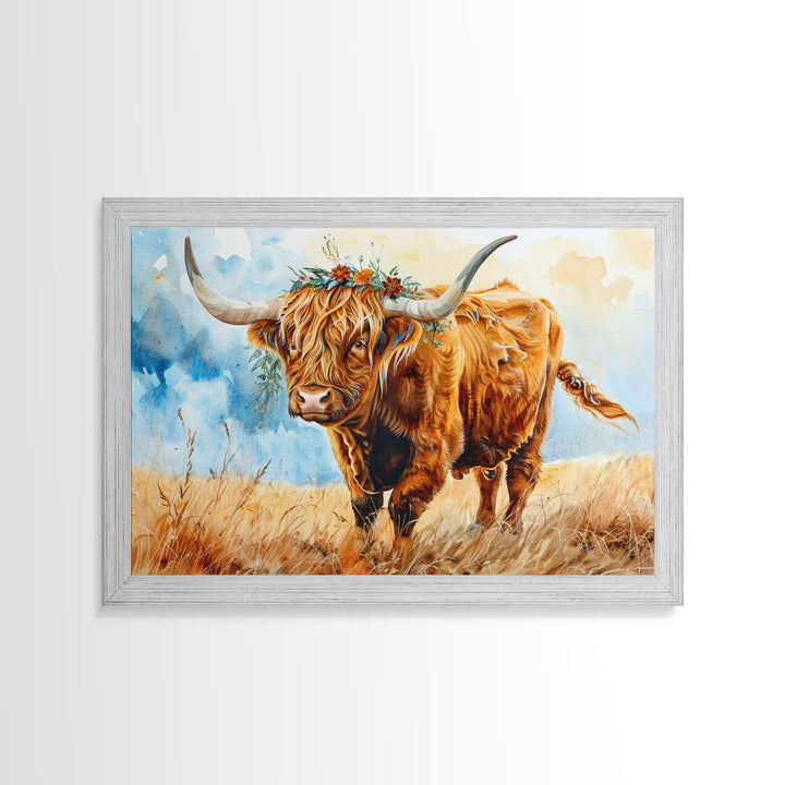 Cow Wall Art, Cow Print, Cow Wallhanging, Farmhouse Decor, Country Western Decor, Cow Lover Gift, Cottage Core Framed Art, Cute Cow