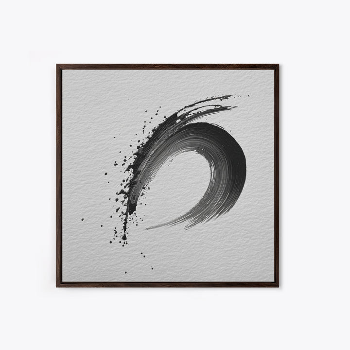 Zen Enso Brush Stroke Minimalist Black And White Wall Art Japanese Calligraphy Painting Modern Decor Minimalist Wall Art Print