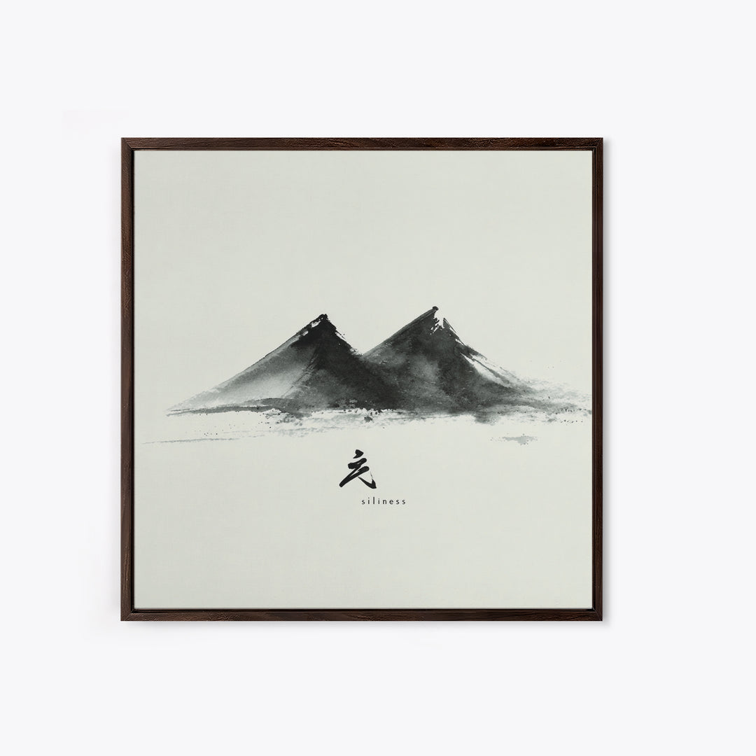 Minimalist Ink Mountains Japanese Landscape Wall Art Black And White Print Modern Zen Home Decor