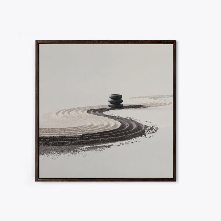 Minimalist Zen Sand Path Wall Art, Neutral Abstract Landscape Print, Japandi Home Decor, Calming Modern Wall Art