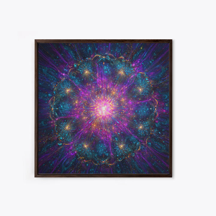 Colorful Cosmic Explosion Galaxy Abstract Wall Art Psychedelic Space Painting Trippy Room Decor Modern Wall Art Canvas Print