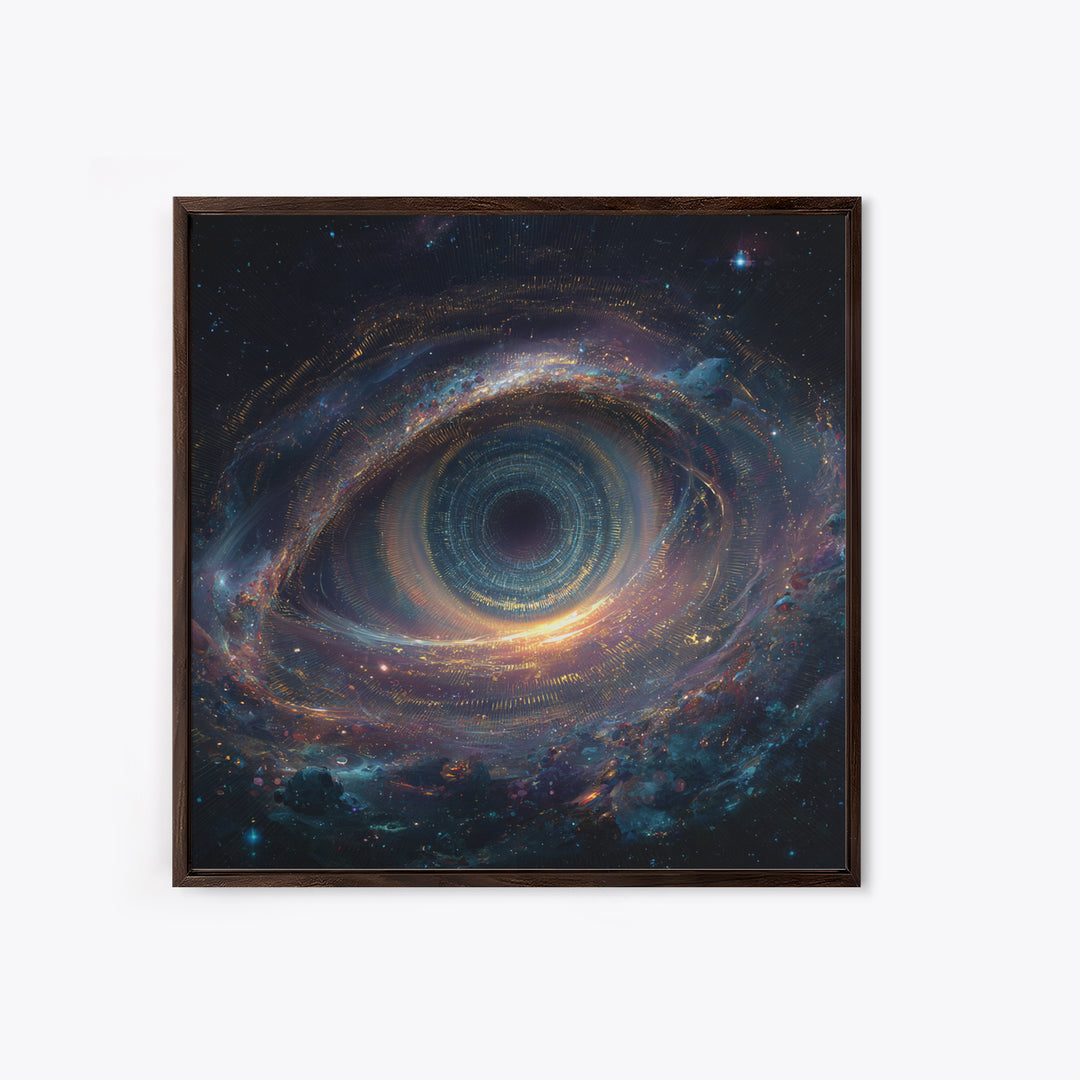 Cosmic Eye Galaxy Portal Wall Art Canvas Print Surreal Space Art Astronomy Decor Trippy Wall Art