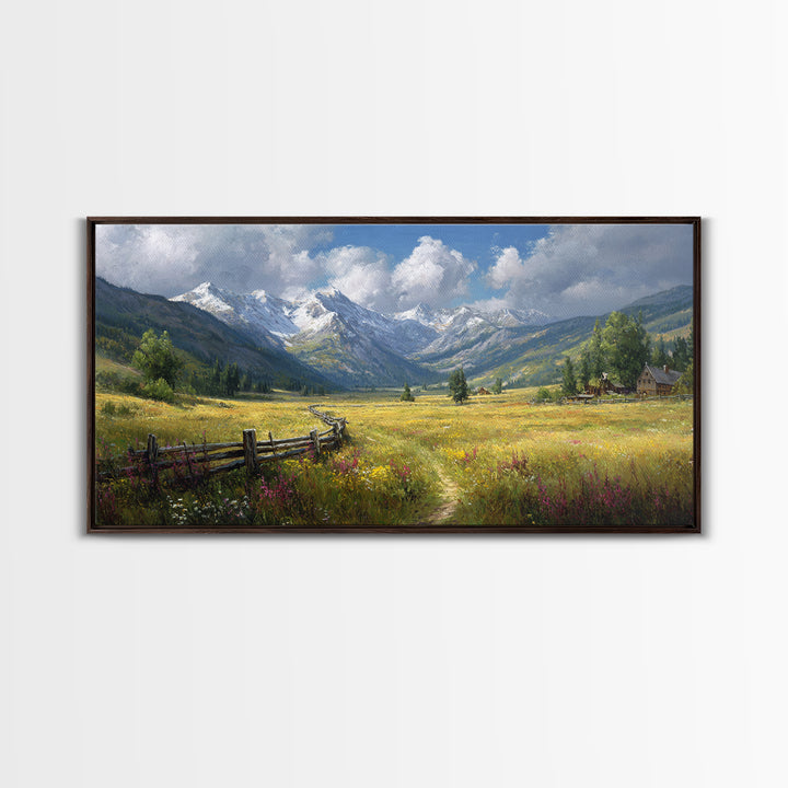 Dramatic Autumn Fire Landscape Painting With Burning Grass And Fiery Sky Wall Art
