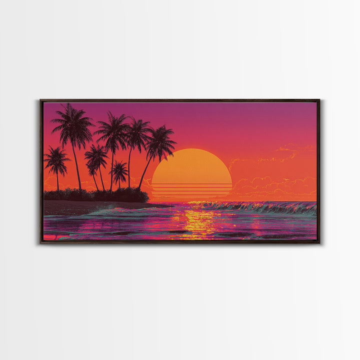 Colorful Multicolor Abstract Cosmic Hand Art Print On Canvas With Vibrant Psychedelic Design Wall Art