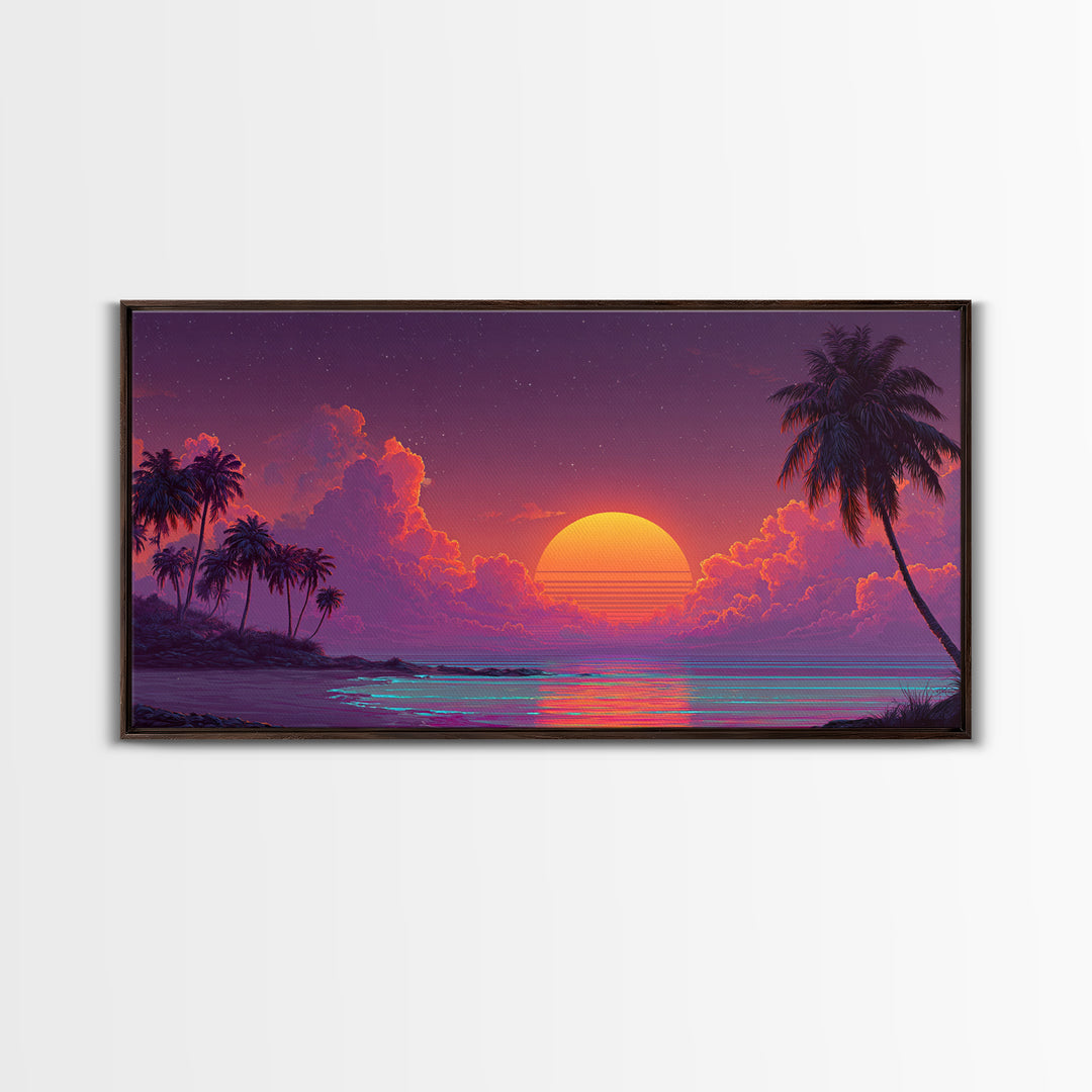 Dreamy Mystical Staircase In Purple And Blue Tones Abstract Fantasy Painting Canvas Print Wall Art For Living Room Boho Decor