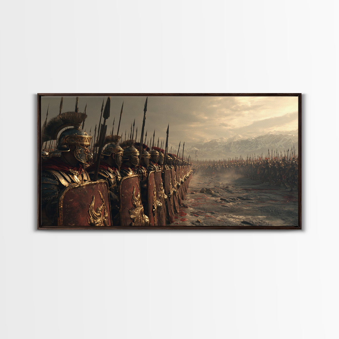 Epic Roman Legion Army Ancient Warriors Battlefield Military Wall Art Canvas Print Perfect For History Buffs And Office Decor