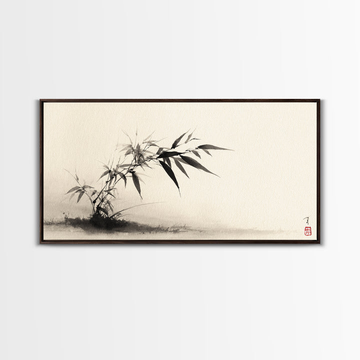 Autumn Mountain Canyon Landscape Painting Framed Canvas Print Large Wall Art Rustic Home Decor For Living Room Bedroom Office Wall Decor