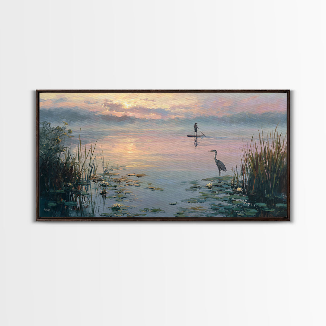 Dramatic Night Mountain Scene With Neon Glow And Digital Landscape Retro Futuristic Wall Art Canvas Print