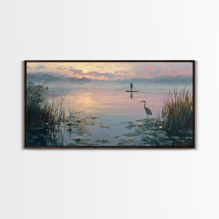 Dramatic Night Mountain Scene With Neon Glow And Digital Landscape Retro Futuristic Wall Art Canvas Print