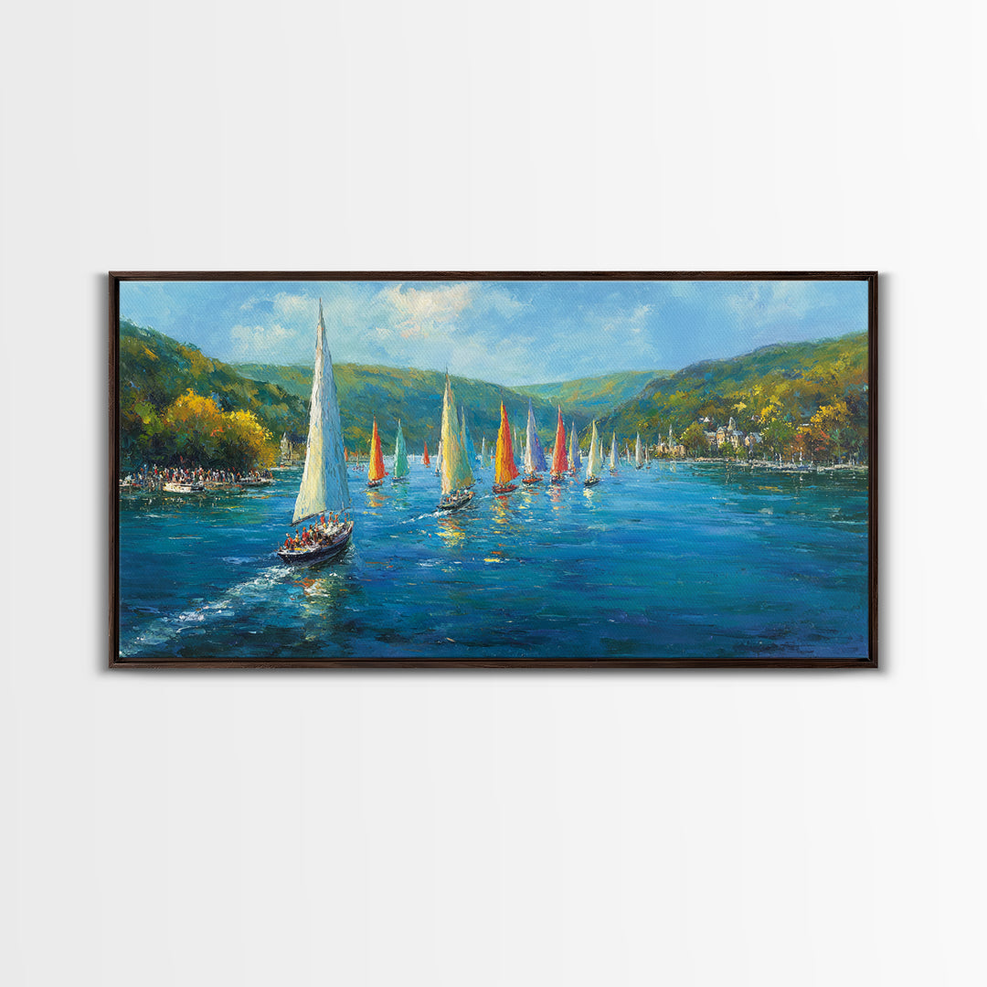 Sunset Neon Tropical Beach Painting Wall Art Canvas Print Vibrant Coastal Home Decor For Living Room And Office