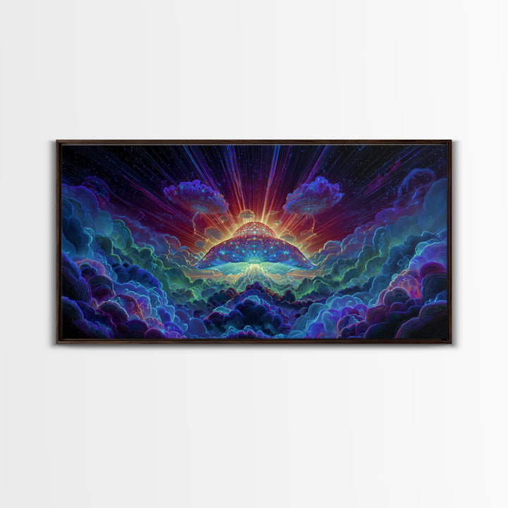 Colorful Psychedelic Abstract Art Painting Canvas Print Wall Art For Home Office Living Room Modern Contemporary Artwork Large Wall Art