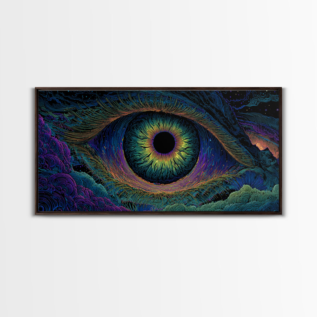 Vibrant Swirling Forest Sunset Painting Canvas Print Wall Art Large Framed Canvas Print Boho Home Decor Modern Wall Art Living Room Decor