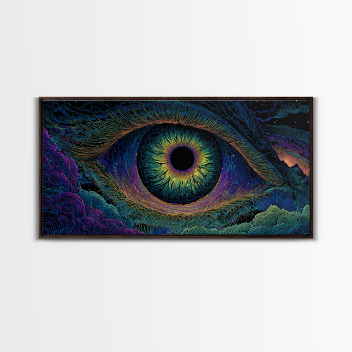 Vibrant Swirling Forest Sunset Painting Canvas Print Wall Art Large Framed Canvas Print Boho Home Decor Modern Wall Art Living Room Decor