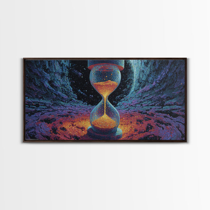 Vibrant Neon Sunset Mountain Landscape Retro Futuristic Style Canvas Print Modern Wall Art For Bedroom Or Office Decor