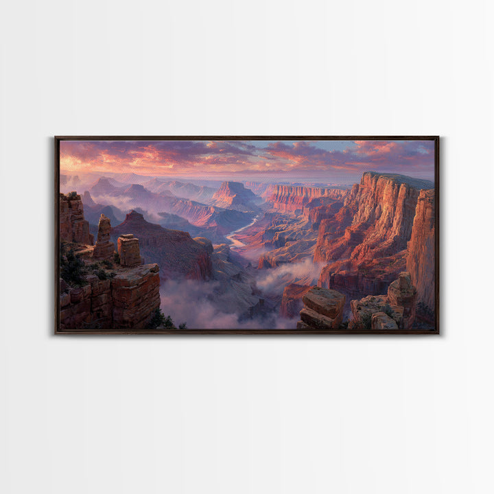Grand Canyon Landscape Sunset Canvas Print Scenic Nature Wall Art Large Modern Art Home Decor