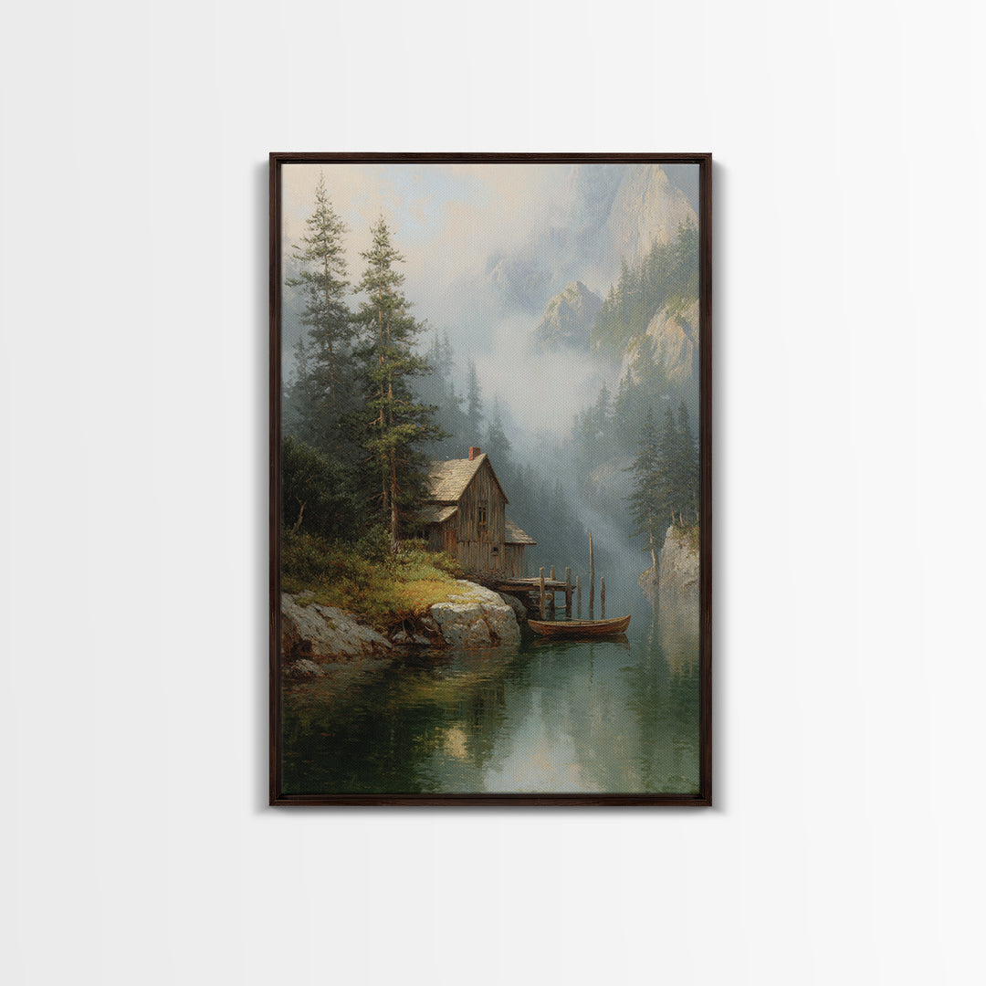 Digital Fantasy Western Horse Rider Canyon Landscape - Canvas Print Large Wall Art Rustic Home Decor For Living Room