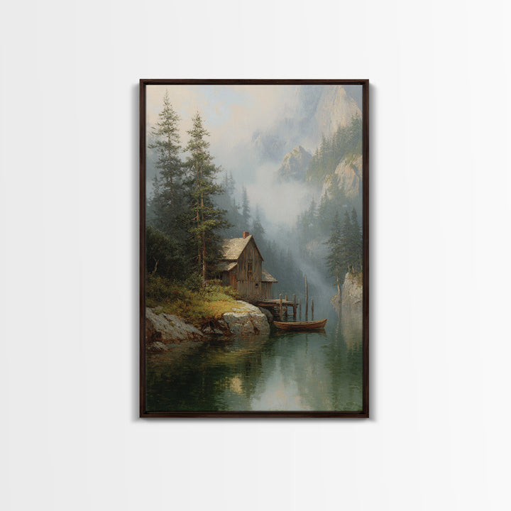 Digital Fantasy Western Horse Rider Canyon Landscape - Canvas Print Large Wall Art Rustic Home Decor For Living Room