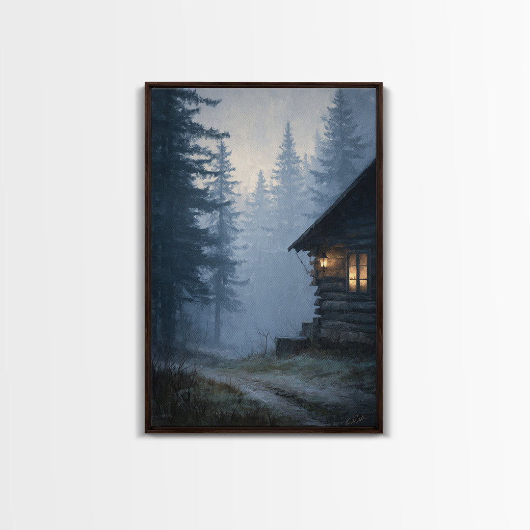Orange Sunset Lantern Festival River Scene Warm Ambient Lighting Wall Art Canvas Print For Cozy Home Decor