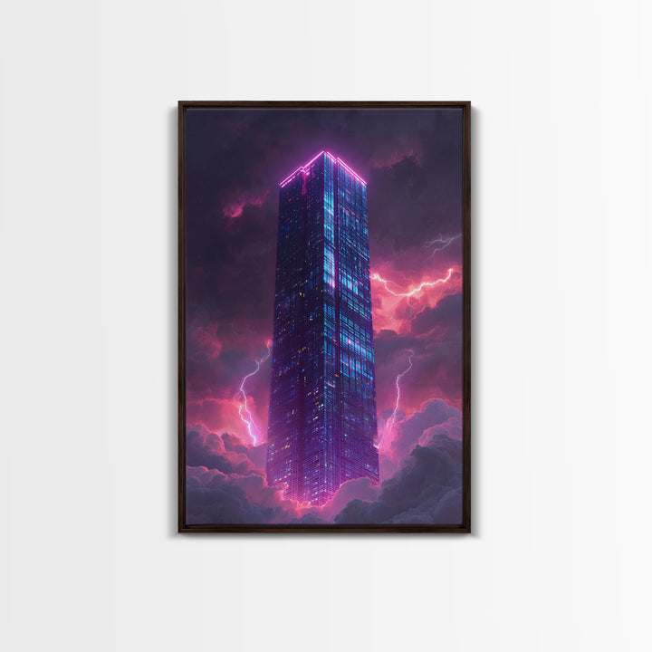 Surreal Mountain Floating Rock Face With Soft Colorful Sky Wall Art Canvas Print Modern Home Decor