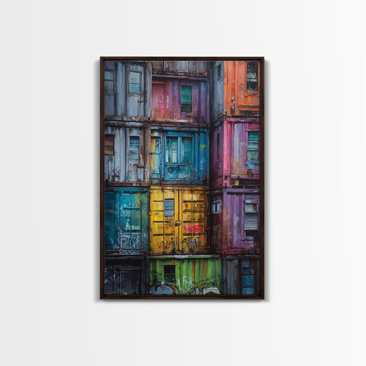 Epic Giant Breaking Chains Between Ancient Columns Wall Art Canvas Print Powerful Mythical Painting