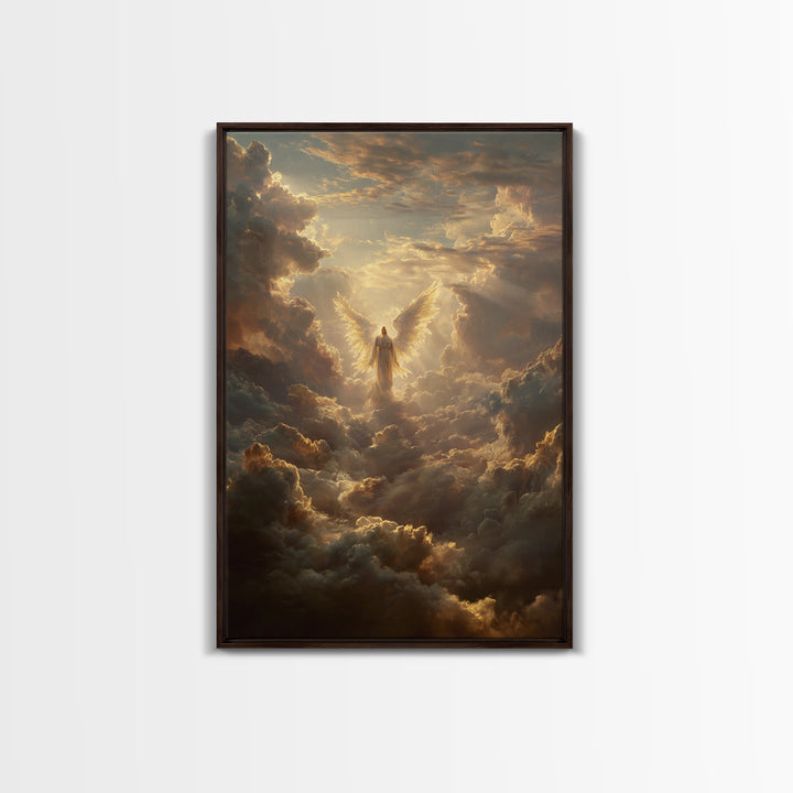 Dark Moody Battle Field Landscape With Cross And Sun Rays Painting Oil Art Print Wall Art For Rustic Home Or Office Decor