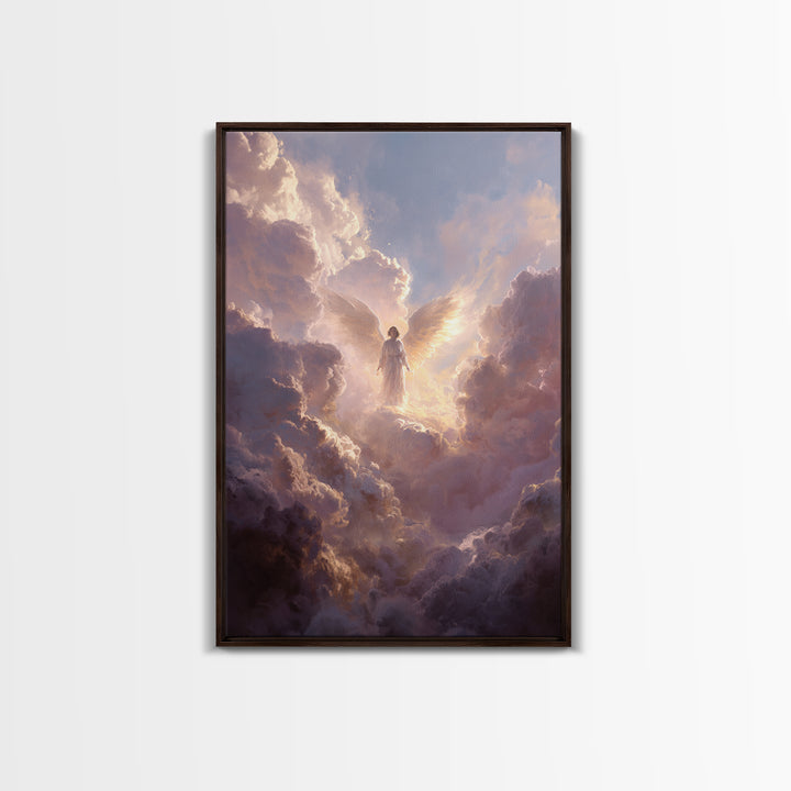 Luminous Mosque At Dusk Illuminated With Lanterns Framed Canvas Print Islamic Wall Art For Home Decor And Living Room