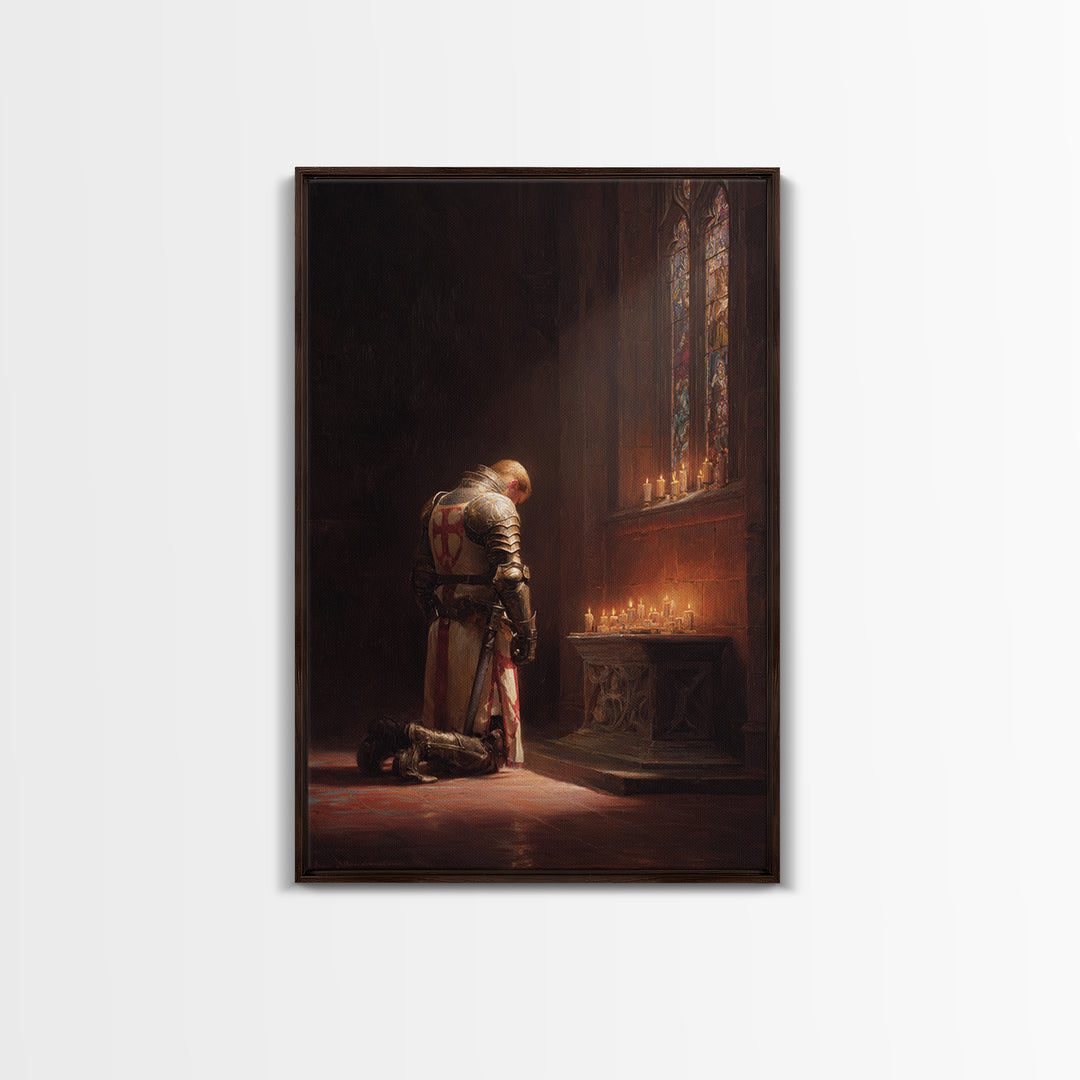Epic Battle Scene Fantasy Warrior Angels And Knights Battle Framed Canvas Print Modern Wall Art For Office