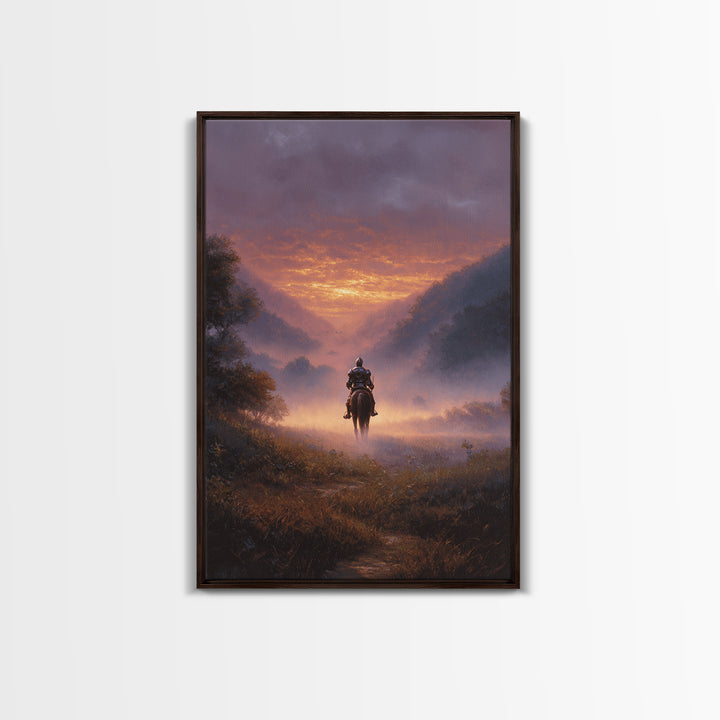 Rustic Islamic Mosque At Sunset Vibrant Orange Original Oil Painting Canvas Print Wall Art