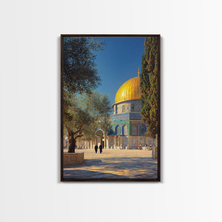 Historic Islamic Manuscript Studio Beautiful Framed Canvas Print Educational And Religious Wall Art