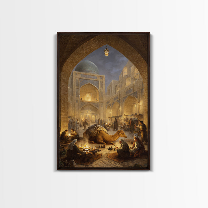 Golden Hour At Historic Jerusalem Ancient Architecture With Shadows Canvas Print Wall Art For Spiritual Home Decor And Travel Lovers